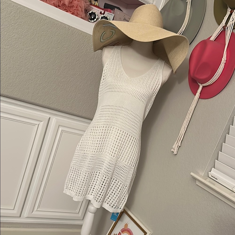 CUPSHE White Crochet Coverup NWT - Picture 3 of 9